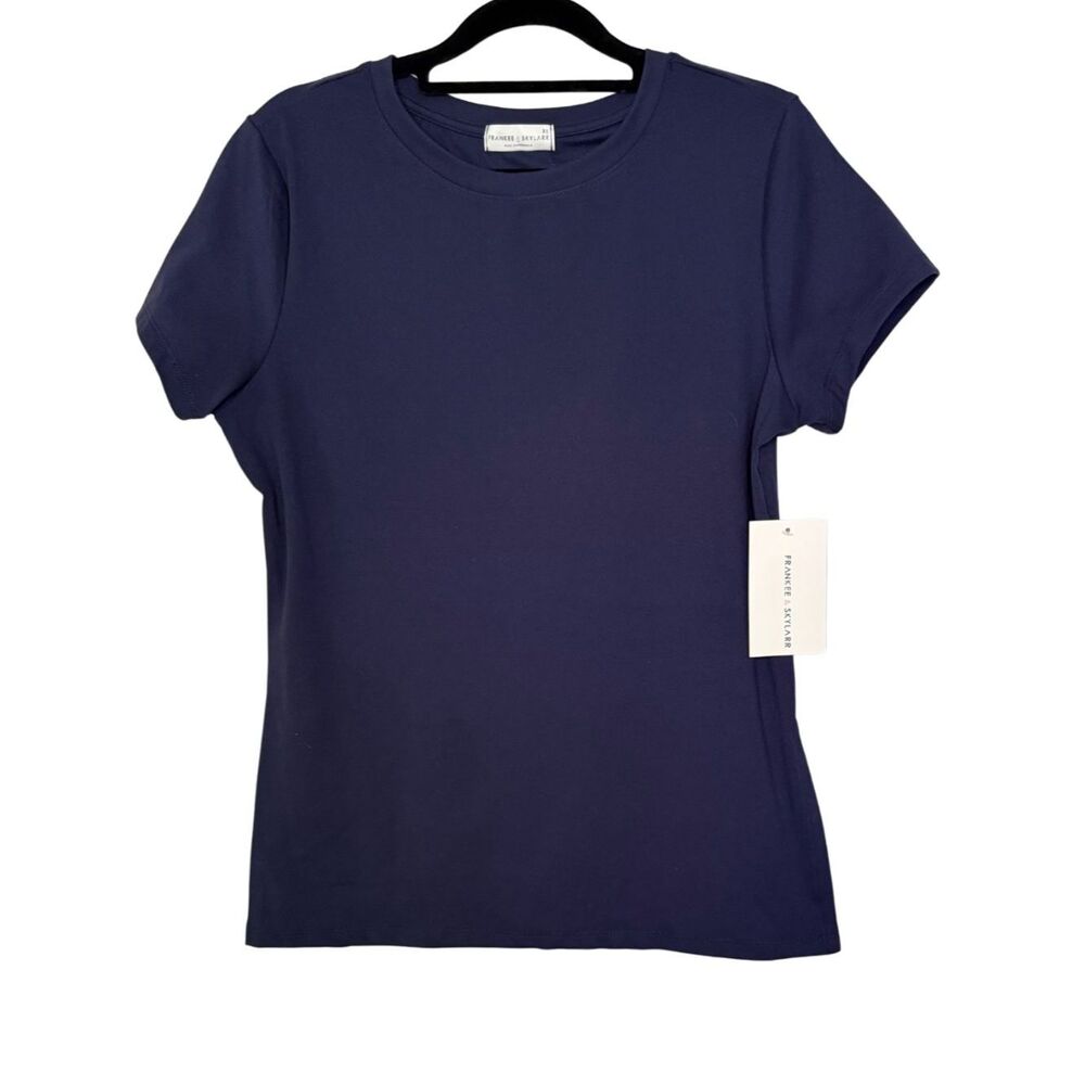 Frankee & Skylarr Navy Blue Short Sleeve Tee Women's Size XL - Picture 1 of 3